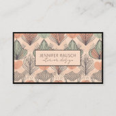 Moderne Interieurontwerper Abstract Boho Cream Gre Visitekaartje (Voorkant)