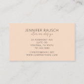 Moderne Interieurontwerper Abstracte Boho Abrikoos Visitekaartje (Achterkant)