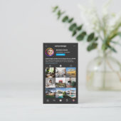 Moderne Interieurontwerper Architect Instagram Gri Visitekaartje (Staand voorkant)