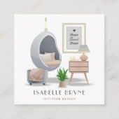 Moderne Interieurontwerper Decorator Home Meubels Vierkante Visitekaartje (Voorkant)