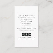 Moderne interieurontwerper Foto Visitekaartje (Achterkant)