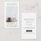 Moderne interieurontwerper Foto Visitekaartje (Voorkant / Achterkant)