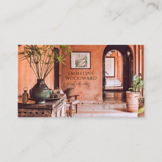 Moderne interieurontwerper Foto Visitekaartje (Voorkant)