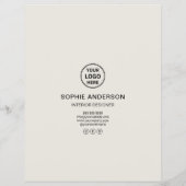 Moderne Interieurontwerper Marketing Neutraal Taup Flyer (Achterkant)