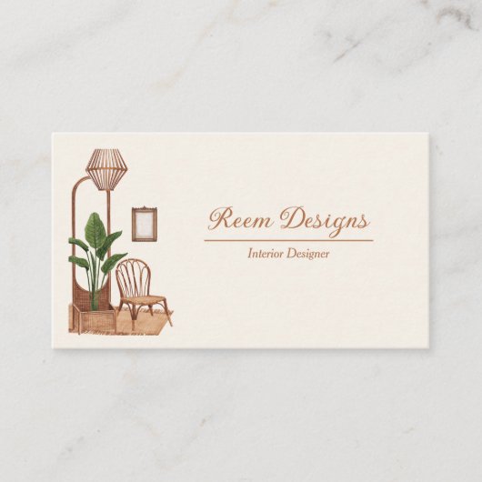 Moderne interieurontwerper - Meubels & Hout Visitekaartje (Voorkant)
