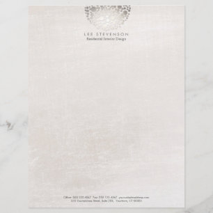 Moderne interieurontwerper Monochromatische neutra Briefhoofd Ontwerp