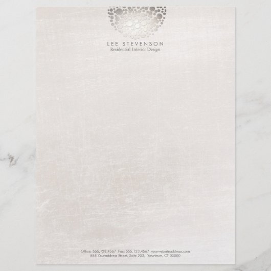 Moderne interieurontwerper Monochromatische neutra Briefhoofd Ontwerp (Voorkant)