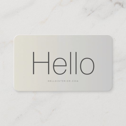 Moderne Interieurontwerper Professionele Zilveren Visitekaartje (Voorkant)