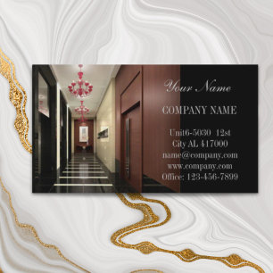 Moderne interieurontwerper van de Stager van het H Visitekaartje