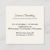 Moderne Interieurontwerper Waterverf Badkamer Deco Vierkante Visitekaartje (Achterkant)