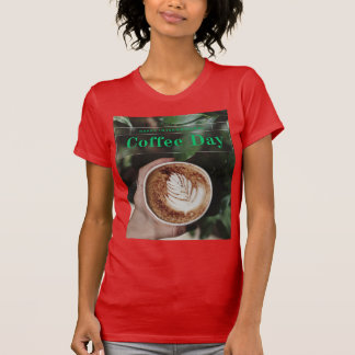 Moderne Internationale Koffiedag T-shirt ontwerp
