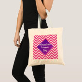 Moderne Internationale Vrouwendag roze Tote Bag (Voorkant (product))