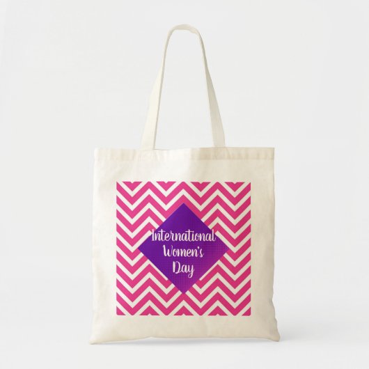 Moderne Internationale Vrouwendag roze Tote Bag (Voorkant)