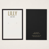 Moderne internationale zwarte-grenskaart visitekaartje (Voorkant /achterkant)