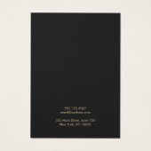 Moderne internationale zwarte-grenskaart visitekaartje (Achterkant)