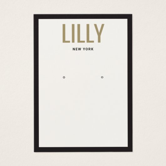 Moderne internationale zwarte-grenskaart visitekaartje (Voorkant)