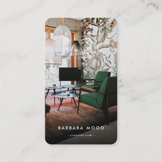 Moderne interne ontwerper Qr-code Visitekaartje (Voorkant)