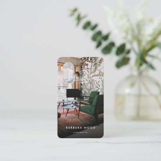 Moderne interne ontwerper Qr-code Visitekaartje (Staand voorkant)