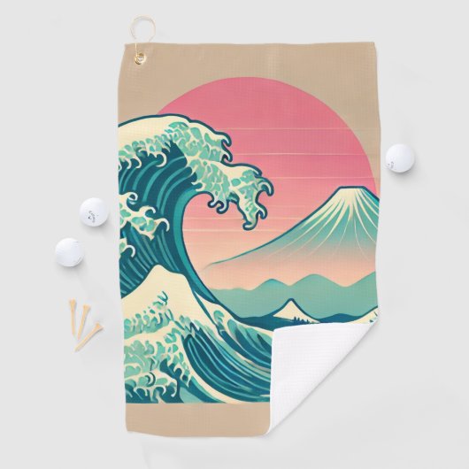 Moderne interpretatie van de Grote Golf Golfhanddoek (Insitu)