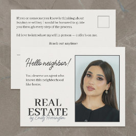 Moderne intro neutrale makelaar briefkaart