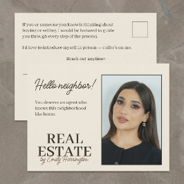Moderne Introductie Aardse Vastgoedmakelaar Briefkaart