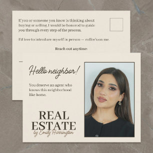 Moderne Introductie Aardse Vastgoedmakelaar Briefkaart