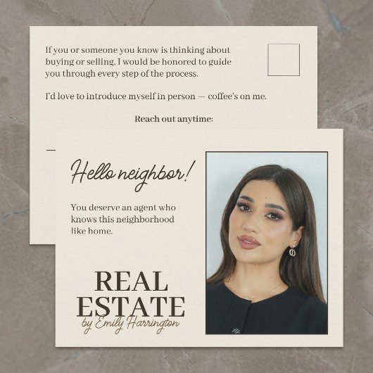 Moderne Introductie Aardse Vastgoedmakelaar Briefkaart
