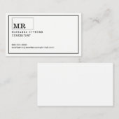 Moderne introductie Contact-Card Custom Consultant Contactkaartje (Voorkant / Achterkant)