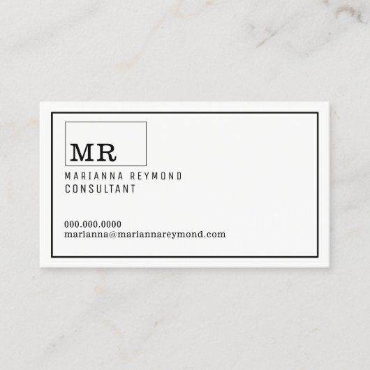 Moderne introductie Contact-Card Custom Consultant Contactkaartje (Voorkant)