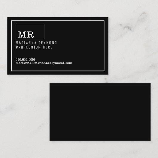 Moderne introductie contactkaart, beroep visitekaartje (Voorkant / Achterkant)