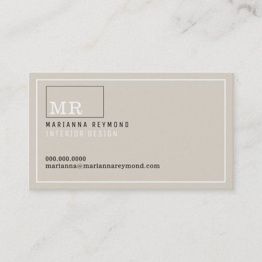 Moderne introductie contactkaart, interieurontwerp contactkaartje (Voorkant)