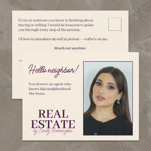 Moderne Introductie Perzik Makelaar Briefkaart