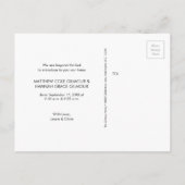 Moderne introductie van het script Twins boy and G Aankondigingskaart (Achterkant)