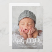 Moderne introductiekaart voor Baby Feestdagenkaart (Voorkant / Achterkant)