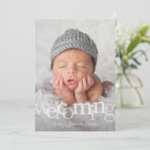 Moderne introductiekaart voor Baby Feestdagenkaart (Staand voorkant)