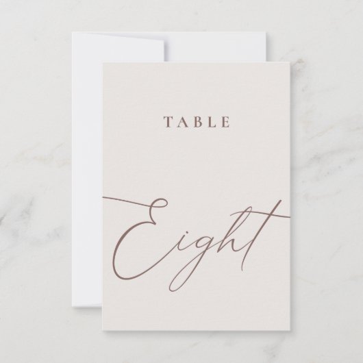 Moderne inventarisatietabel Acht tabelnummer Kaart (Voorkant)