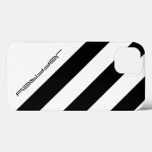 Moderne iPhone 6 Hoesje zwart-wit diagonaal streep (Achterkant (horizontaal))