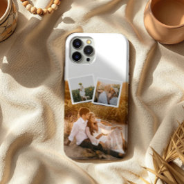 Moderne iPhone hoesje met 3 foto-indeling op maat 15 Pro Case