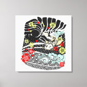 Moderne Irezumi Art Koi Canvas Afdruk (Voorkant)
