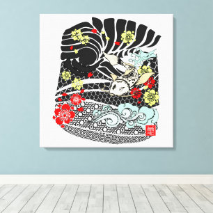 Moderne Irezumi Art Koi Canvas Afdruk