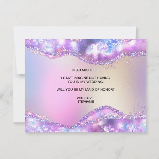 moderne irident opal zal je een eerbewijs zijn kaart (Achterkant)