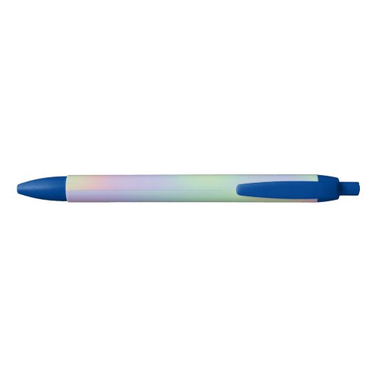 Moderne Iridescent Holographic Rainbow Zwarte Inkt Pen (Achterkant)