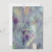 Moderne Iridescente Glas Uiterlijk Huwelijksuitnod Kaart (Achterkant)