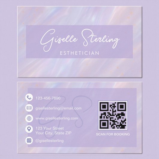 Moderne Iridescente Huidverzorging Professionele Visitekaartje