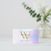 Moderne Iridezente Monogram Professionele Visitekaartje (Staand voorkant)