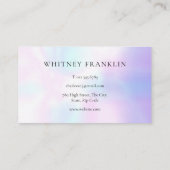 Moderne Iridezente Monogram Professionele Visitekaartje (Achterkant)