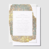 Moderne Iridiscerende Glitter Bruiloft Vellum Uitnodigingen (Offset)