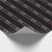Moderne Iridiserende Bubbel Streep | Glanzend Glas Cadeaupapier (Hoek)