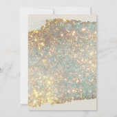 Moderne Iridiserende Glitter Bruiloft Kaart (Achterkant)