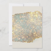 Moderne Iridiserende Glitter Bruiloft Kaart (Achterkant)